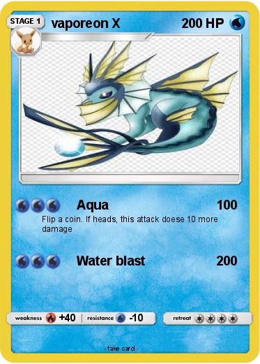 Pokemon vaporeon X