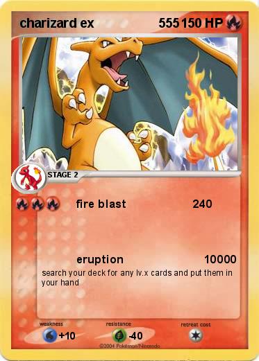 Pokemon charizard ex                  555  
