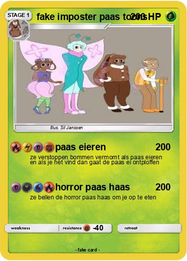 Pokemon fake imposter paas toons