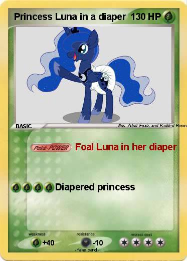 Pokemon Princess Luna in a diaper