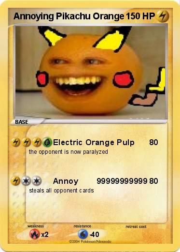 Pokemon Annoying Pikachu Orange