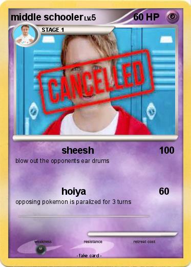 Pokemon middle schooler