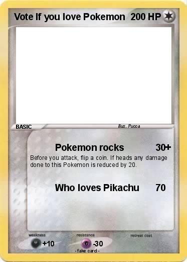 Pokemon Vote If you love Pokemon