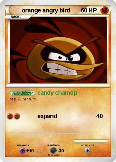 Pokemon orange angry bird
