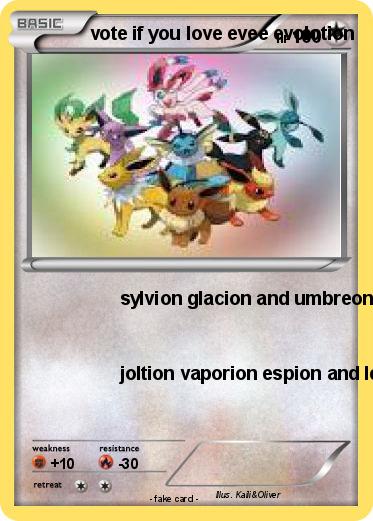 Pokemon vote if you love evee evolotion
