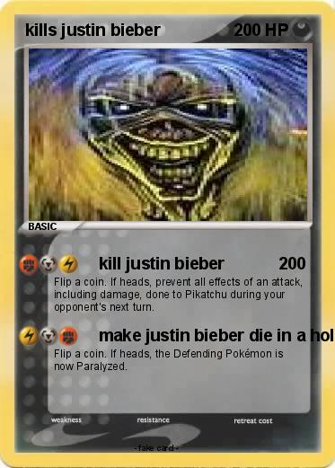 Pokemon kills justin bieber