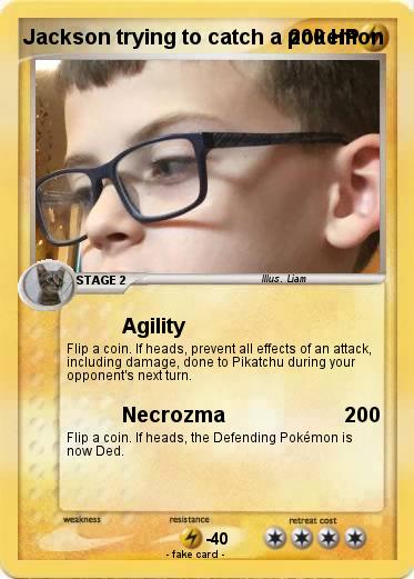 Pokemon Jackson trying to catch a pokemon