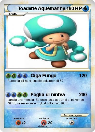 Pokemon Toadette Aquemarine