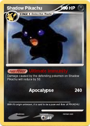 Pokemon Shadow Pikachu               999