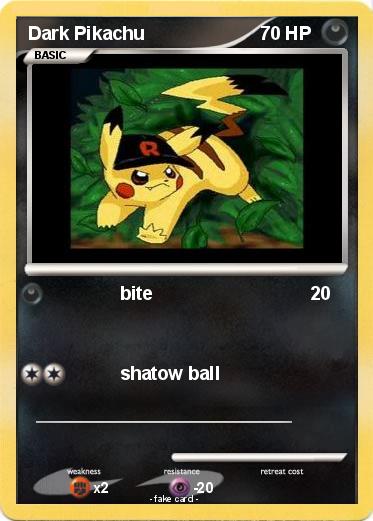 Pokemon Dark Pikachu