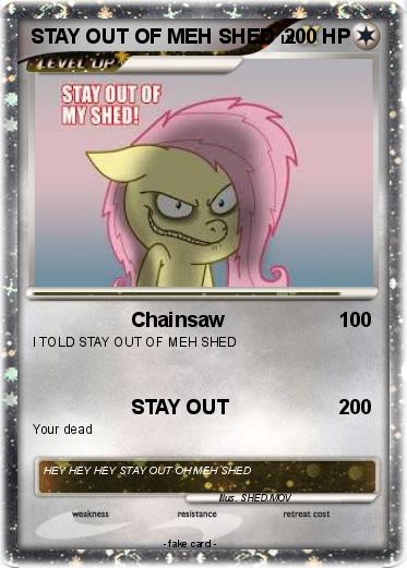 Pokemon STAY OUT OF MEH SHED