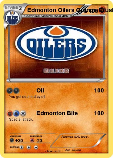 Pokemon Edmonton Oilers Orange Crush