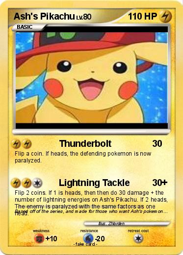 Pokemon Ash's Pikachu