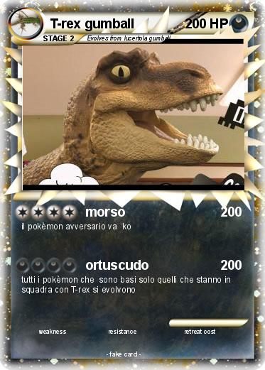Pokemon T-rex gumball