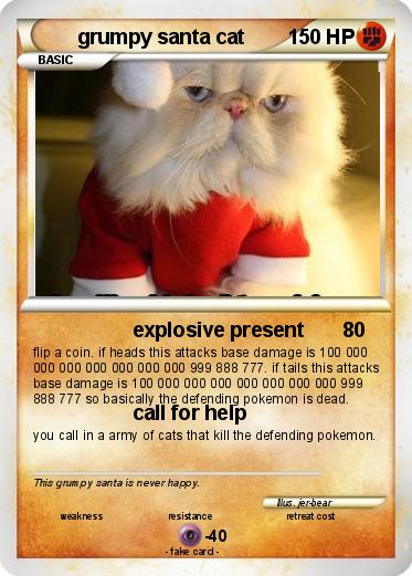 Pokemon grumpy santa cat