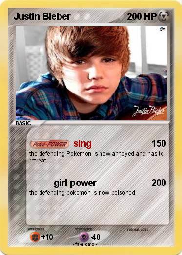 Pokemon Justin Bieber