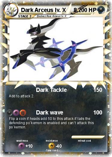 Pokemon Dark Arceus lv. X     8, Pokemon Dark Arceus lv. X     8,