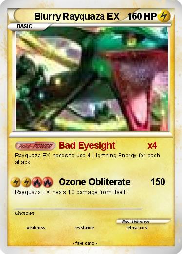 Pokemon Blurry Rayquaza EX