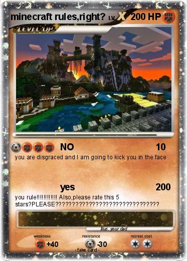 Pokemon minecraft rules,right?