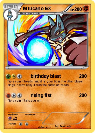 Pokemon M lucario EX