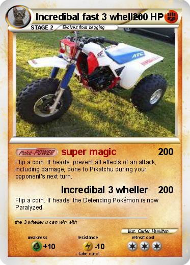 Pokemon Incredibal fast 3 wheller