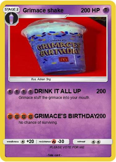 Pokemon Grimace shake