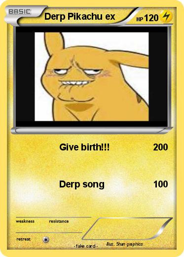 Pokemon Derp Pikachu ex