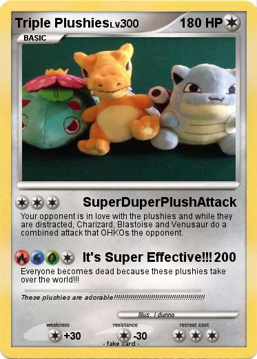 Pokemon Triple Plushies