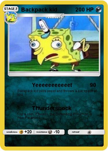 Pokemon Backpack kid