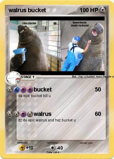 Pokemon walrus bucket