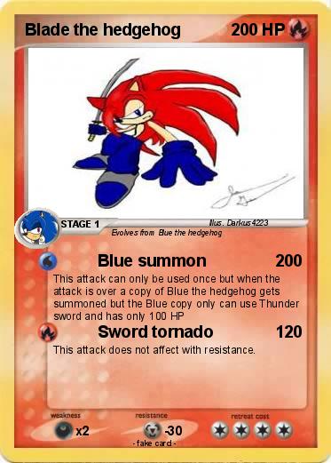 Pokemon Blade the hedgehog