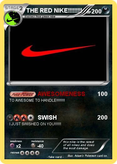 Pokemon THE RED NIKE!!!!!!!!!