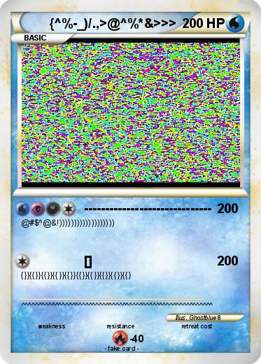 Pokemon {^%-_)/.,>@^%*&>>>