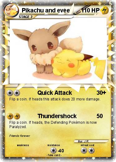 Pokemon Pikachu and evee