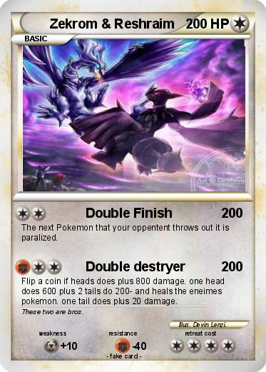 Pokemon Zekrom & Reshraim