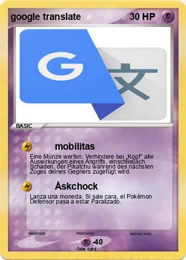 Pokemon google translate