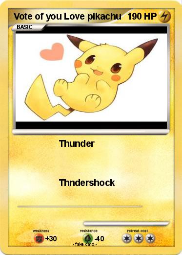 Pokemon Vote of you Love pikachu