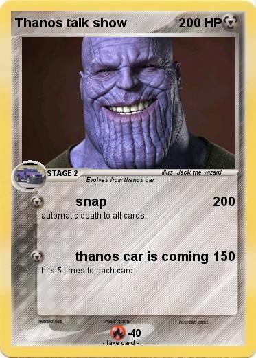 Pokemon Thanos talk show