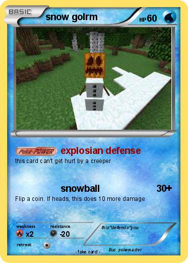Pokemon snow golrm