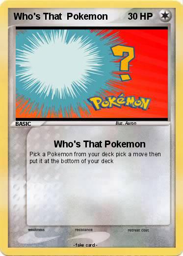 Pokemon Who's That  Pokemon