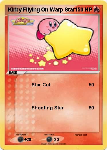 Pokemon Kirby Fliying On Warp Star