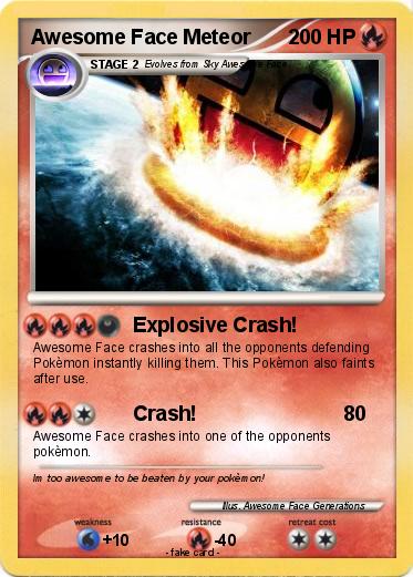 Pokemon Awesome Face Meteor
