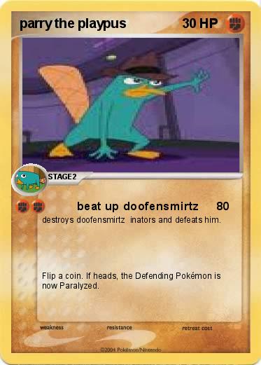 Pokemon parry the playpus