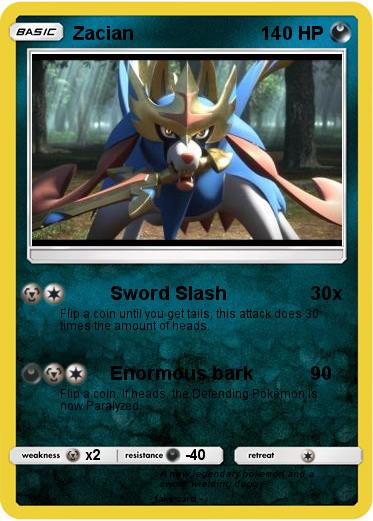 Pokemon Zacian Pokemon Zacian