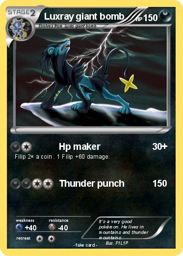 Pokemon Luxray giant bomb