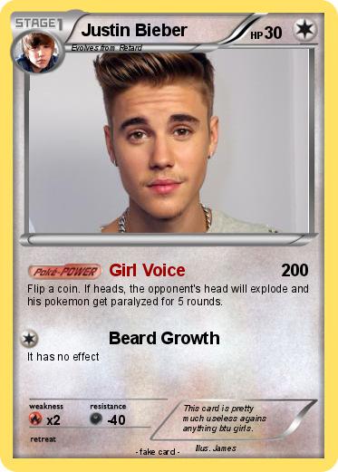 Pokemon Justin Bieber