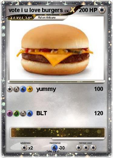 Pokemon vote i u love burgers