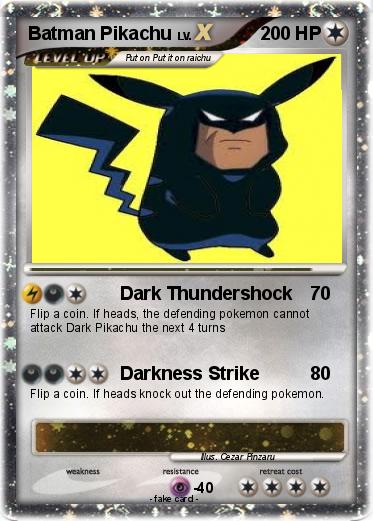 Pokemon Batman Pikachu
