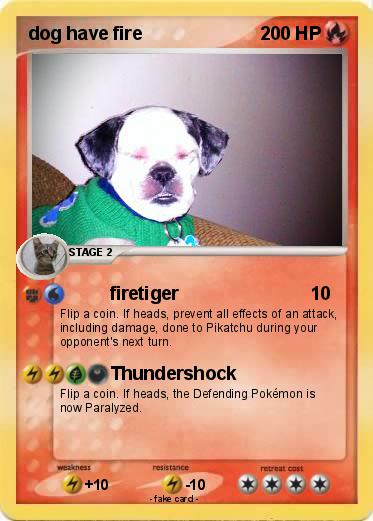 Pokemon dog have fire