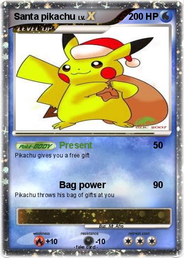 Pokemon Santa pikachu